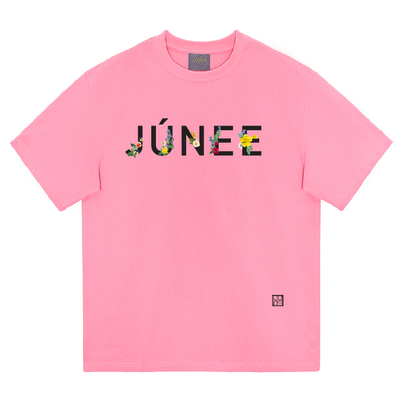 JÚNEE | Unisex Organic Cotton Floral Logo Tee Shirt ( 5 colours) - JÚNEE