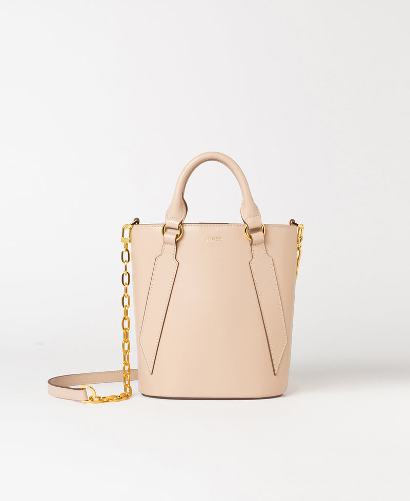 FREYJA Bucket Bag - "Smooth Beige" - JÚNEE