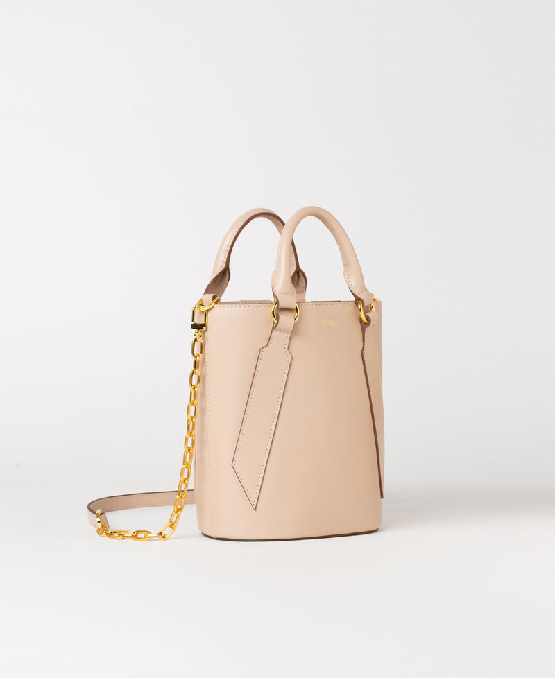 FREYJA Bucket Bag - "Smooth Beige" - JÚNEE