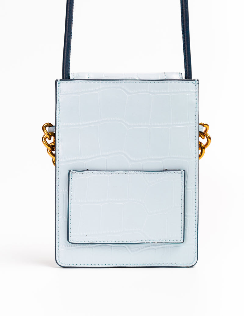 AMELIA (Pre-Order) - "Baby Blue Croc Embossed" - JÚNEE