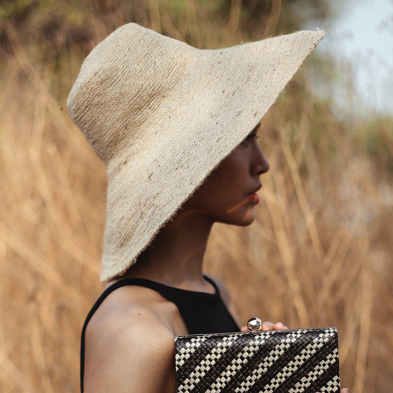 RIRI Jute Straw Hat, in Nude Beige by BrunnaCo - JÚNEE